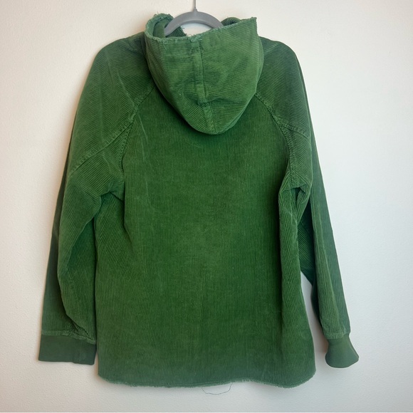 DREW Corduroy Army Green Hoodie - Picture 7 of 9